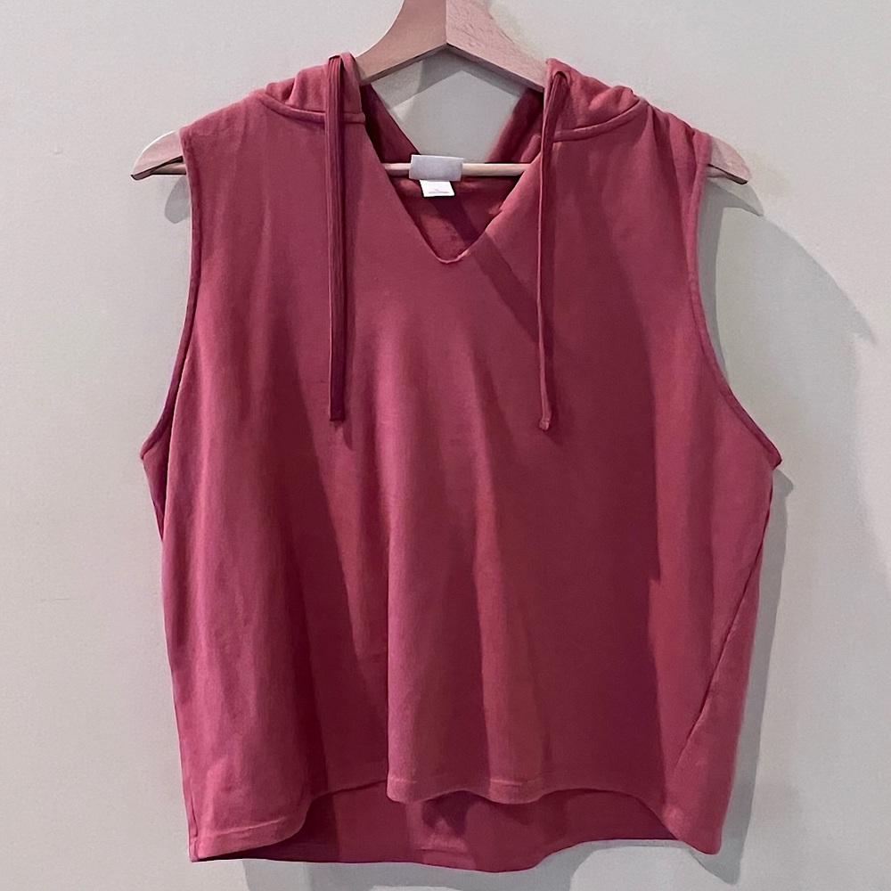 Mossimo - Coral Hooded Crop Top - Size L